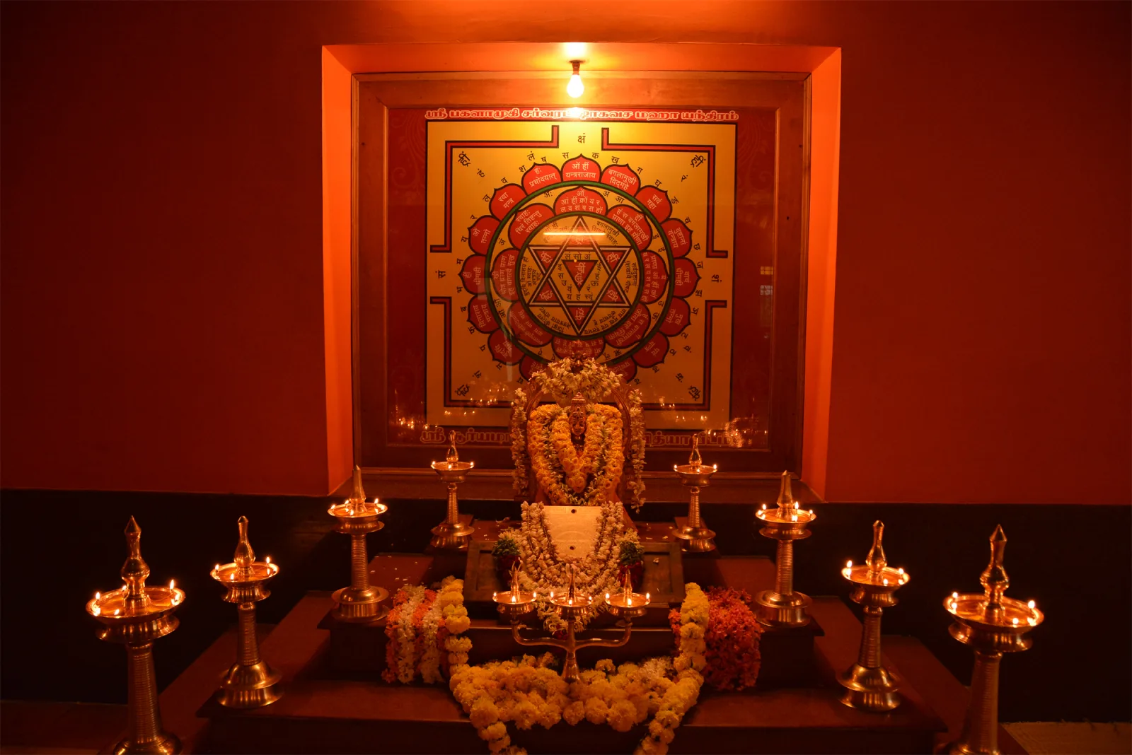 Devi Aradhana at the Sree Suryamangalam sannidhi led by Guruji